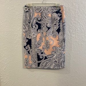 Cato pink/dark blue/white pencil skirt